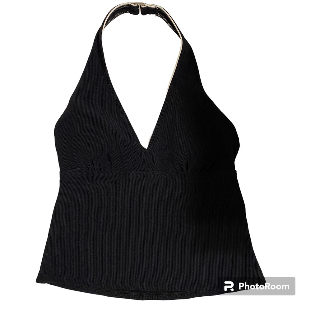 Lands End 4 Piece Interchangeable Ribbed Tankini Bathing Suit Set, 4 Petite